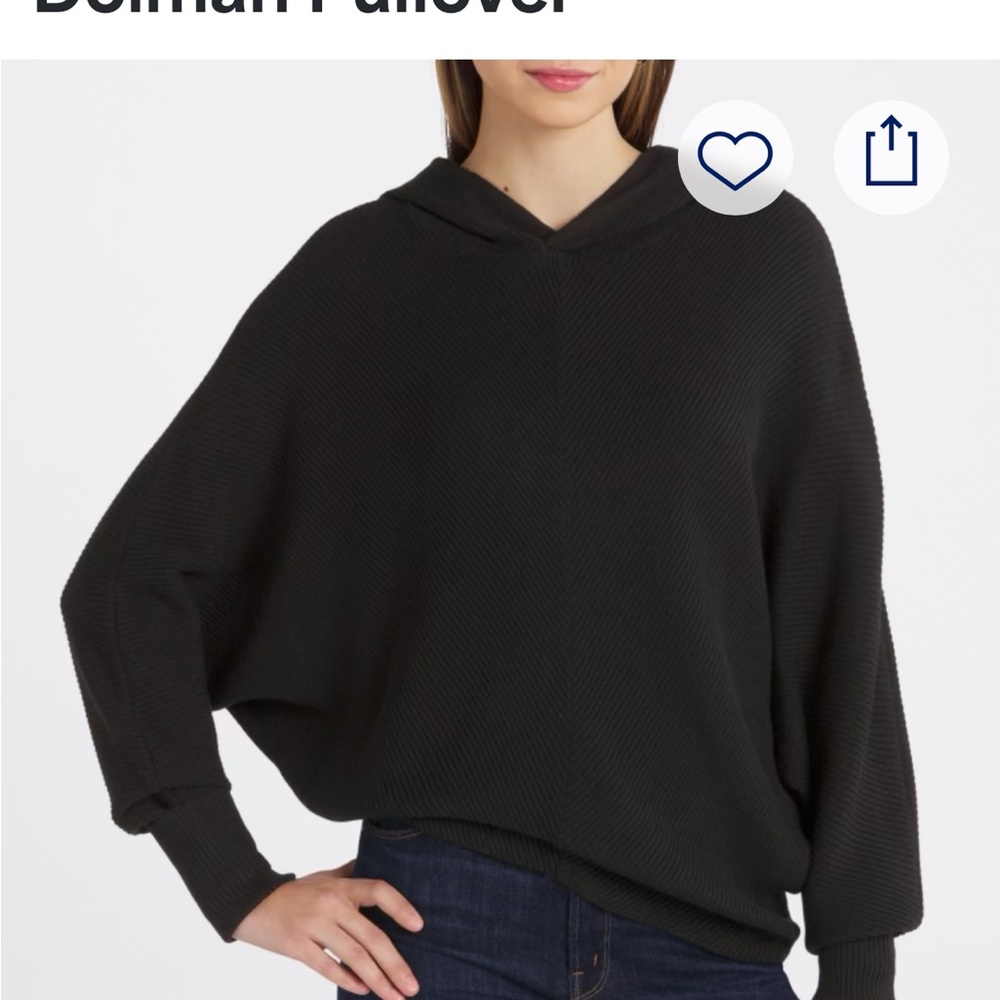 Women's Black Dolman Pullover Sweater